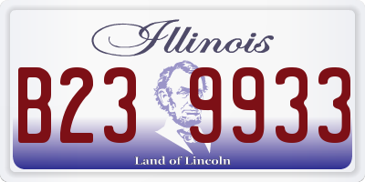 IL license plate B239933