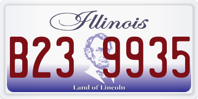 IL license plate B239935
