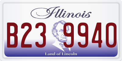 IL license plate B239940