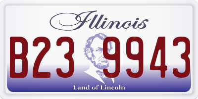 IL license plate B239943