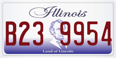 IL license plate B239954