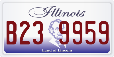 IL license plate B239959