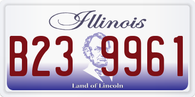 IL license plate B239961