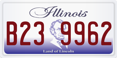 IL license plate B239962