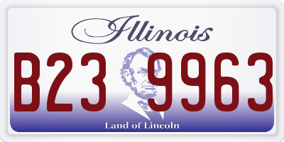 IL license plate B239963