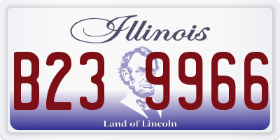 IL license plate B239966