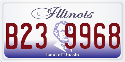 IL license plate B239968