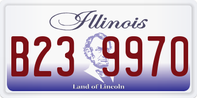IL license plate B239970