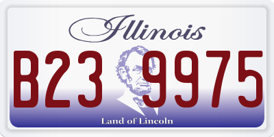 IL license plate B239975