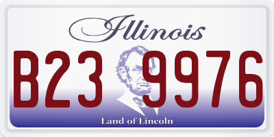 IL license plate B239976