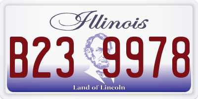 IL license plate B239978