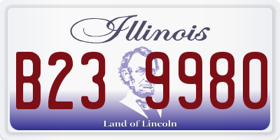 IL license plate B239980