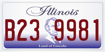 IL license plate B239981