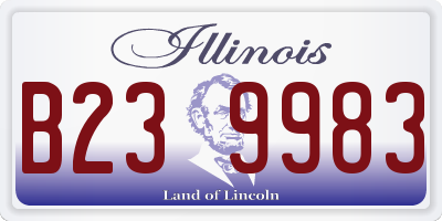 IL license plate B239983