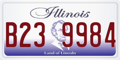 IL license plate B239984