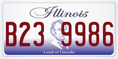 IL license plate B239986