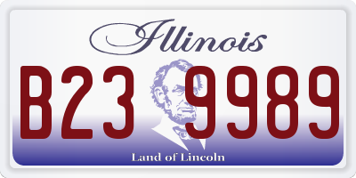 IL license plate B239989