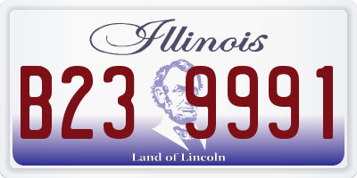 IL license plate B239991
