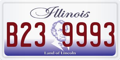 IL license plate B239993