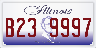 IL license plate B239997