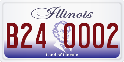 IL license plate B240002