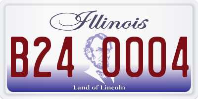 IL license plate B240004