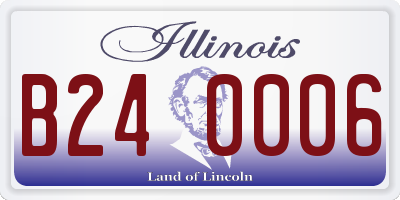 IL license plate B240006