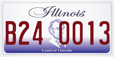 IL license plate B240013