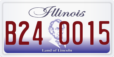 IL license plate B240015