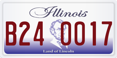 IL license plate B240017