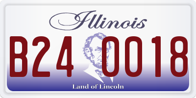 IL license plate B240018