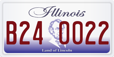 IL license plate B240022