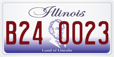 IL license plate B240023