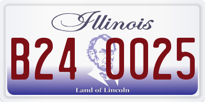 IL license plate B240025
