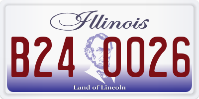 IL license plate B240026