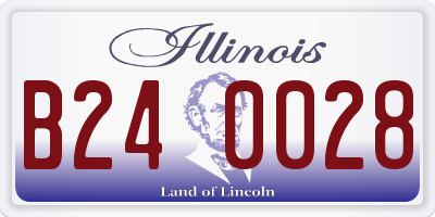 IL license plate B240028