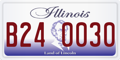 IL license plate B240030