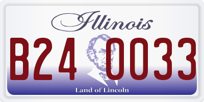 IL license plate B240033
