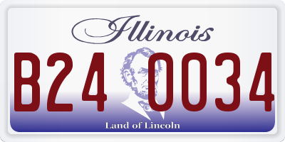 IL license plate B240034