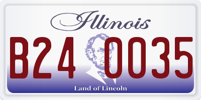 IL license plate B240035