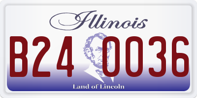 IL license plate B240036