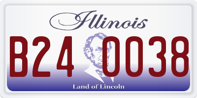 IL license plate B240038