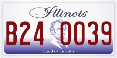 IL license plate B240039