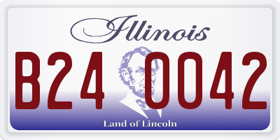 IL license plate B240042
