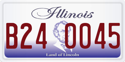 IL license plate B240045