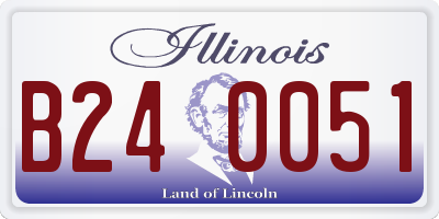 IL license plate B240051