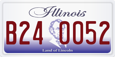 IL license plate B240052