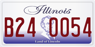 IL license plate B240054