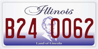 IL license plate B240062