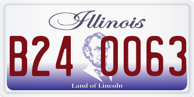 IL license plate B240063
